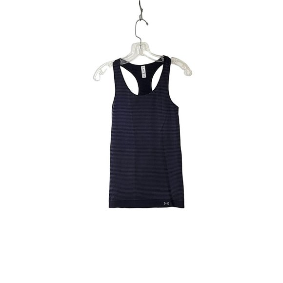 Heat Gear Black and Gray Strip Racer Back Tank Top - Picture 2 of 3